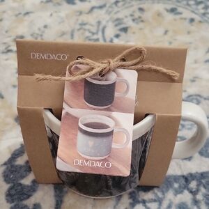 Gender Reveal Mug (Boy) Black and White Ceramic Mug with Gift Tag